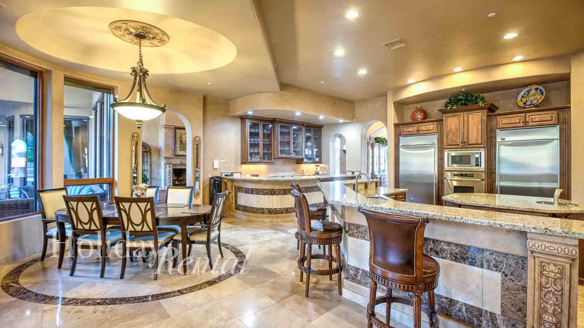 kitchen and dining luxury scottsdale vacation rental