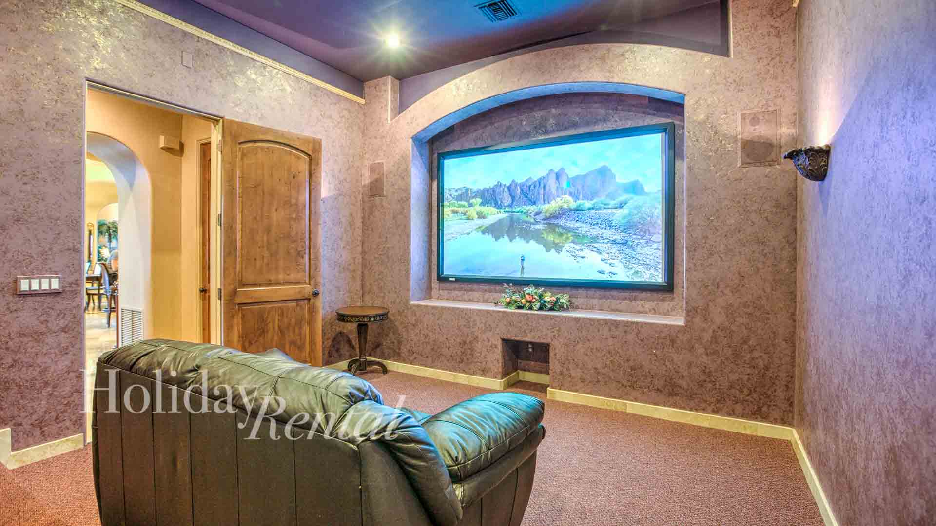 vacation rental movie theater room