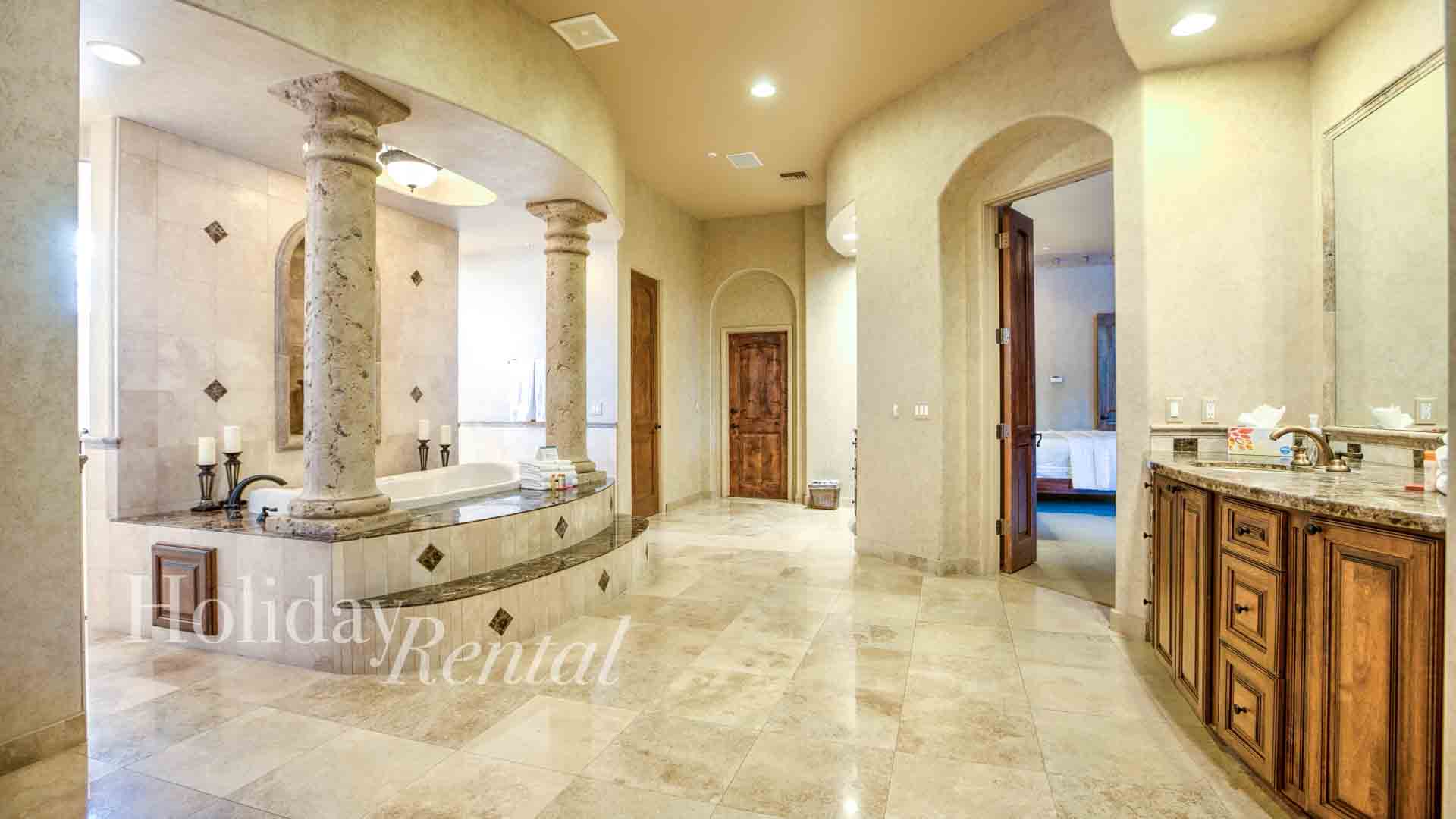 spacious master bathroom scottsdale luxury vacation rental