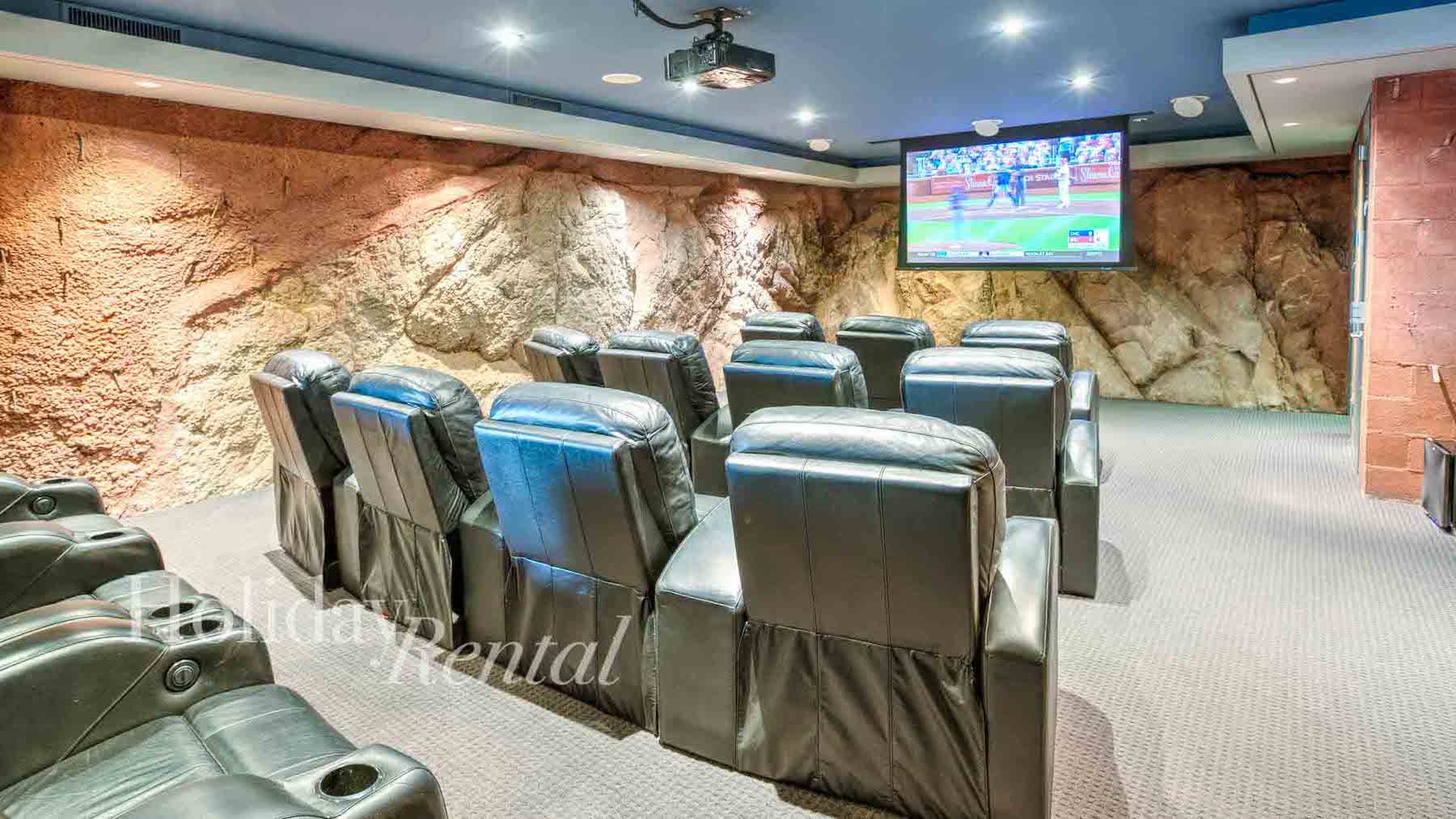 luxury vacation rental with movie theater