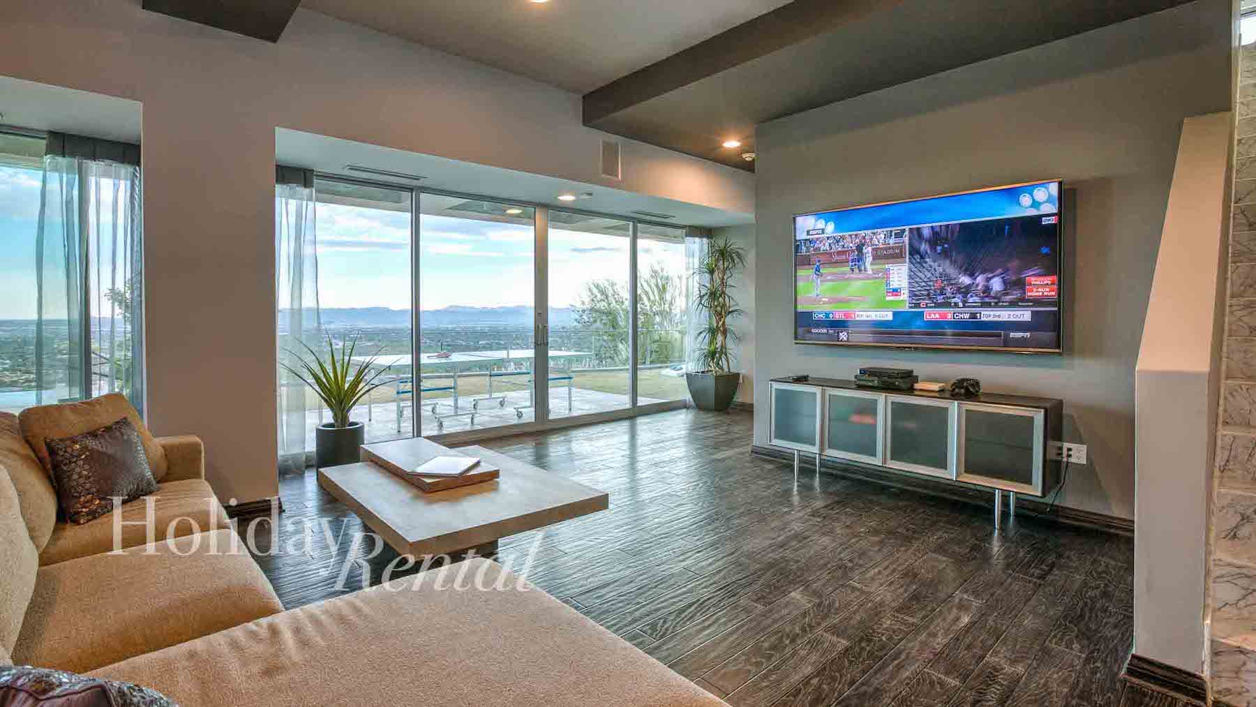 vacation rental living room with tv