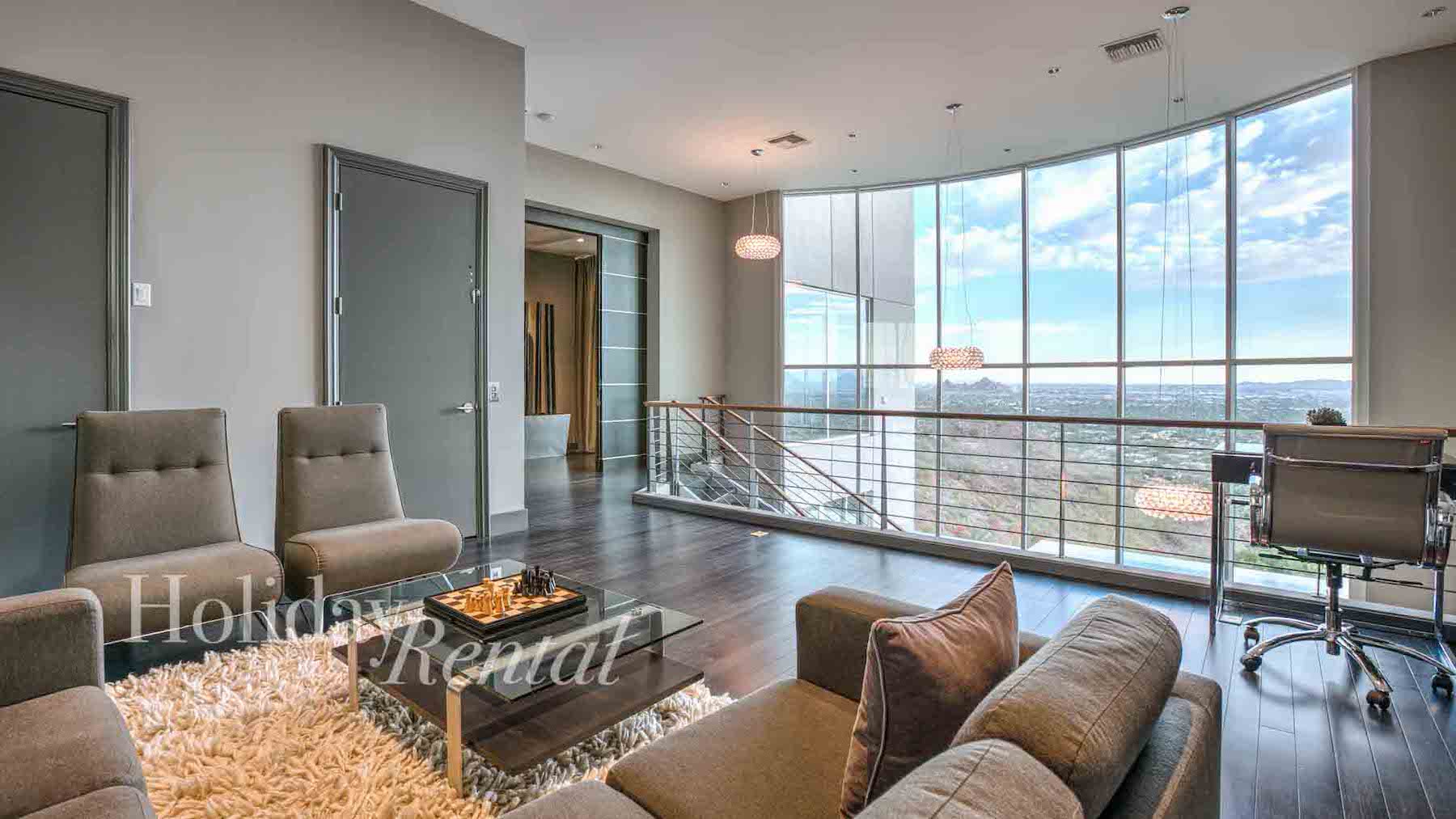 vacation rental living room with amazing window views