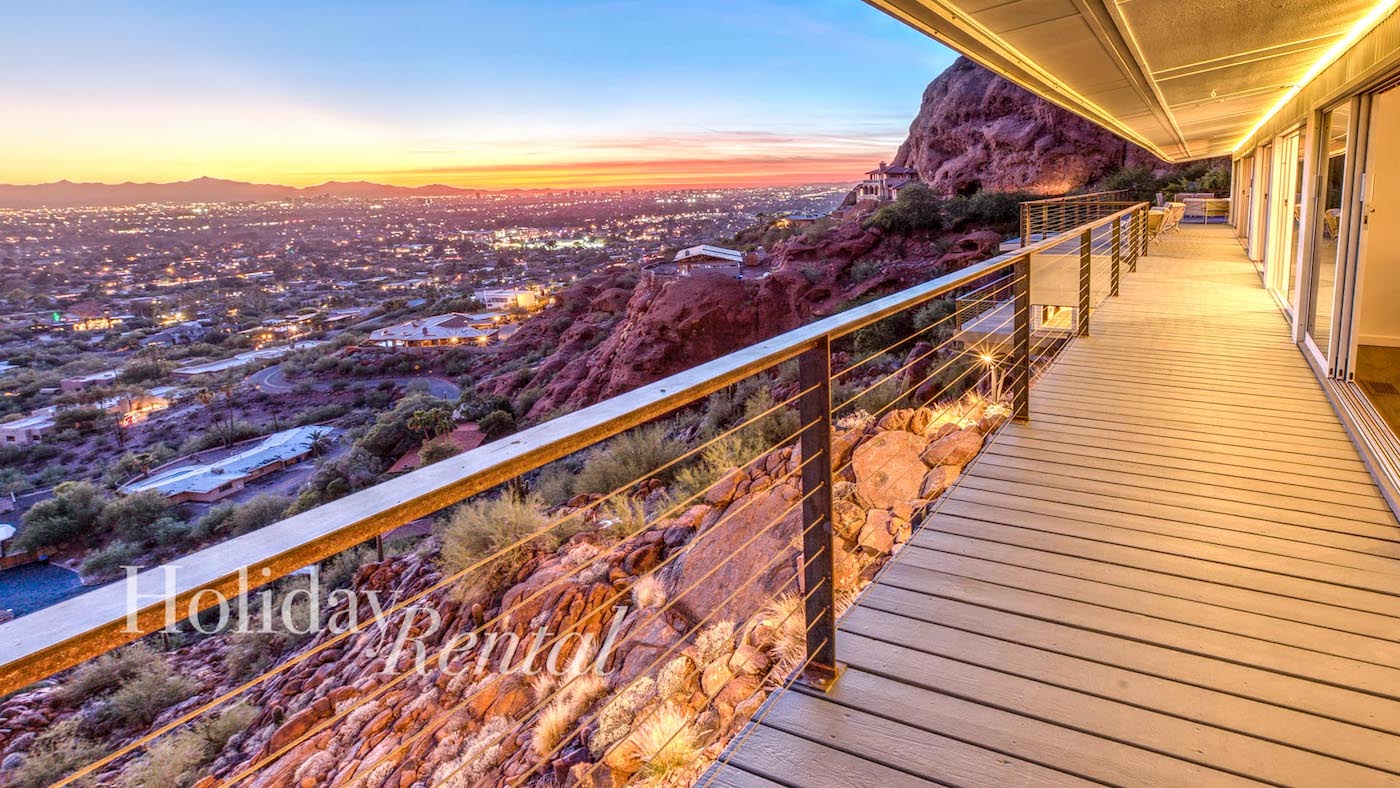 vacation rental on camelback mountain deck