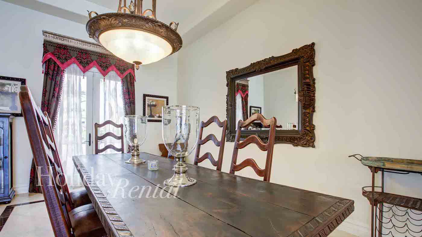 luxury vacation rental formal dining area