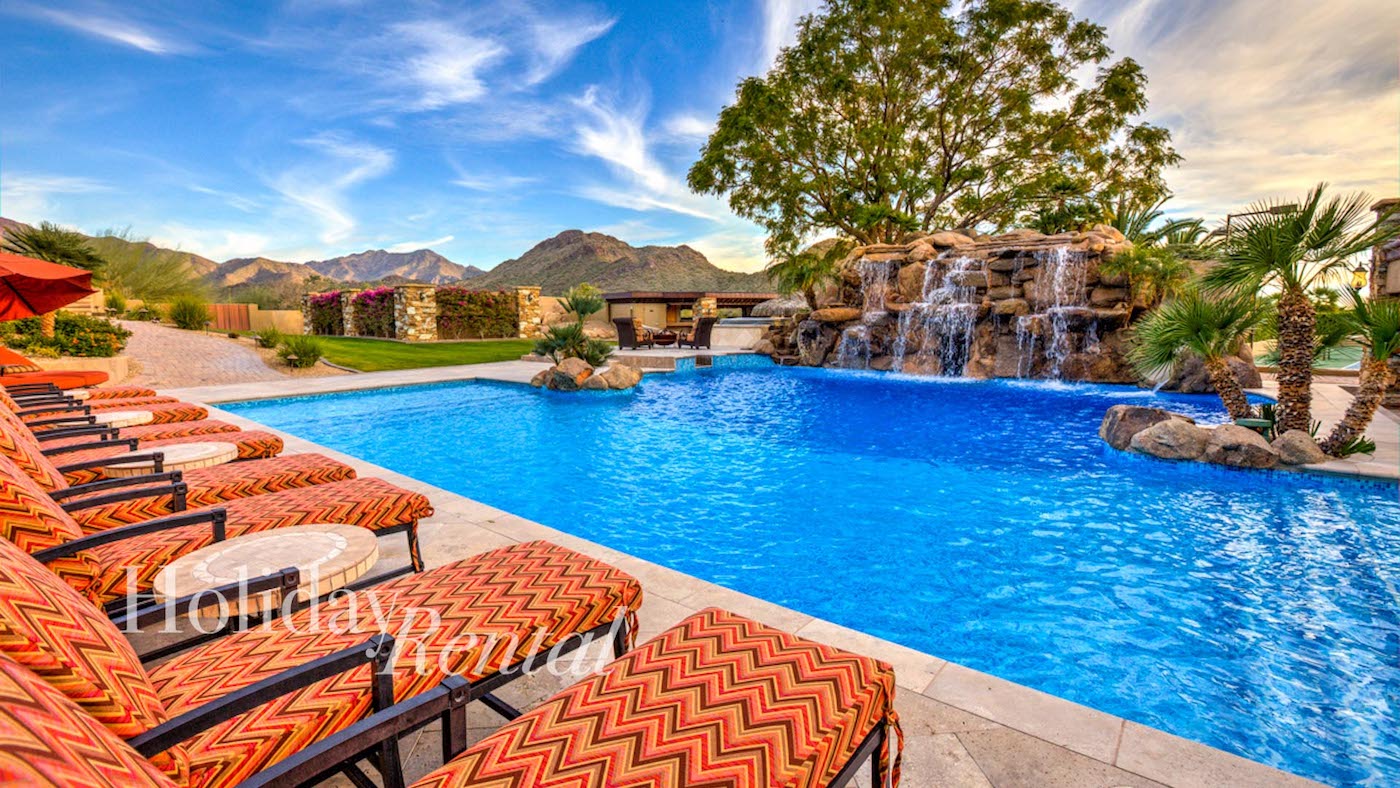 luxury vacation rental with a pool