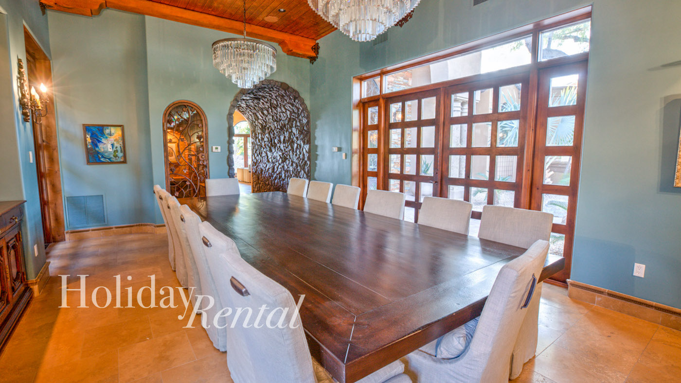 formal dining room in a scottsdale vacation rental