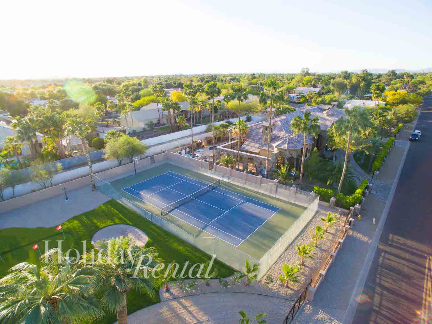 full tennis court luxury vacation rental