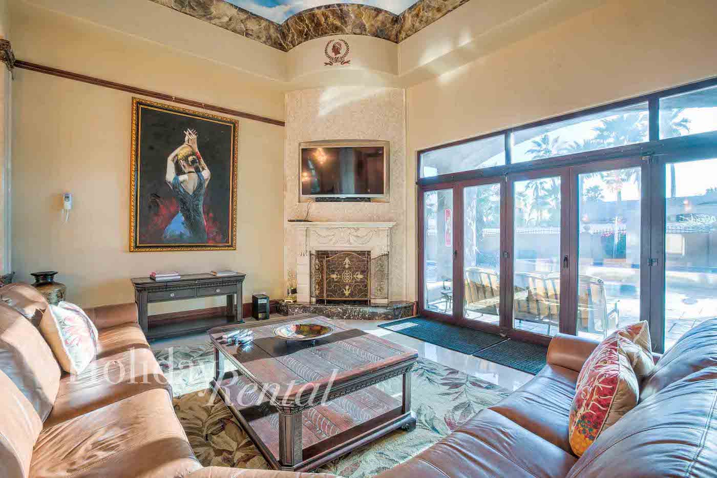 luxury vacation villa living room