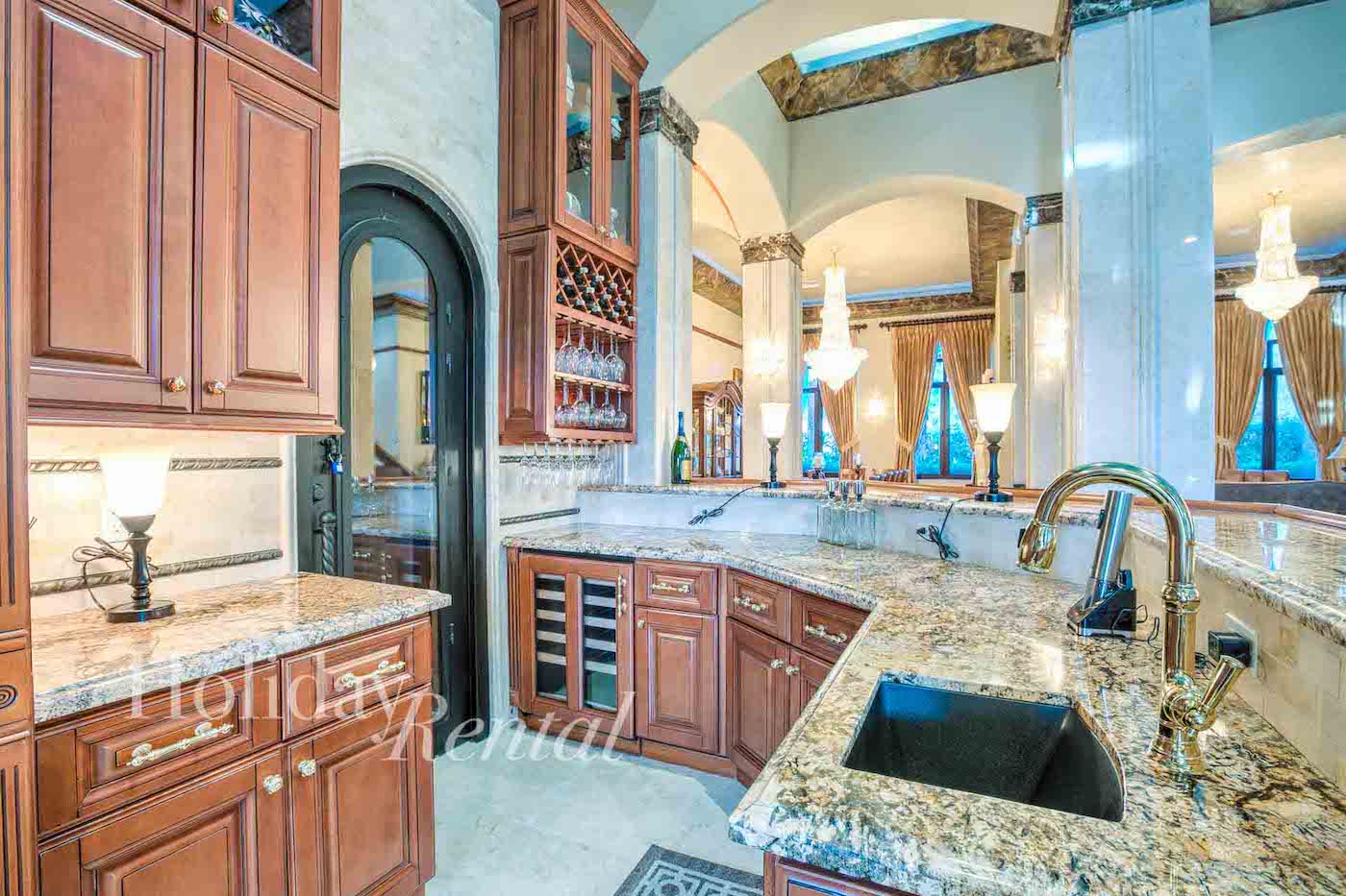 luxury vacation villa kitchen