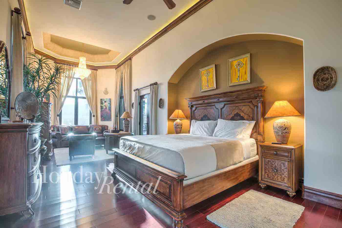 master suite in luxury vacation villa